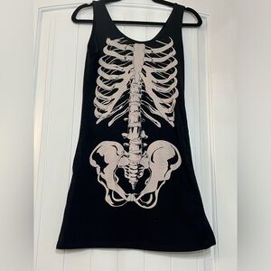 Skeleton bodycon dress size large cotton